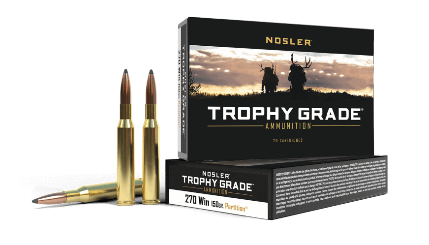 Featured image for “Nosler 270 Win 150gr Partition Trophy Grade Ammunition (20ct)”