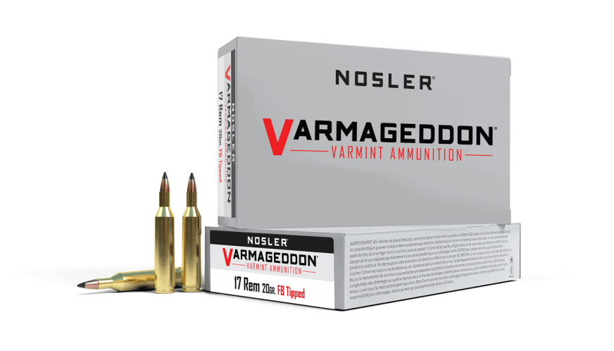 Featured image for “Nosler 17 Rem 20gr Tipped Varmageddon Ammunition (20ct)”