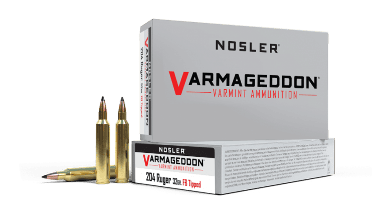 Nosler 204 Ruger 32gr Flat Base Tipped Varmageddon Ammunition (20ct) - 65115