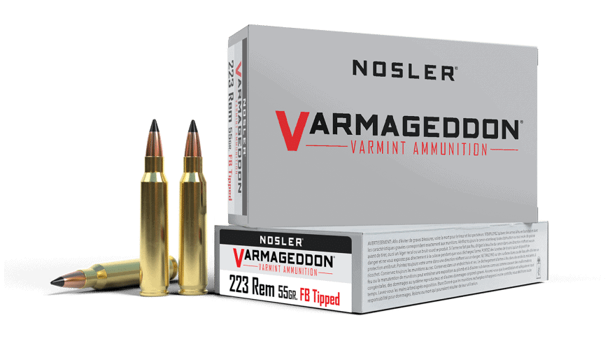 Featured image for “Nosler 223 Rem 55gr FB Tipped Varmageddon Ammunition (20ct)”