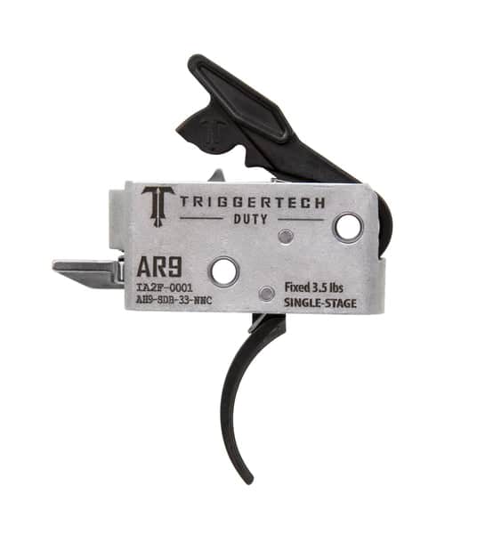 TriggerTech AR9 Duty Single-Stage Trigger -PVD Black Curved - AH9-SDB-33-NNC