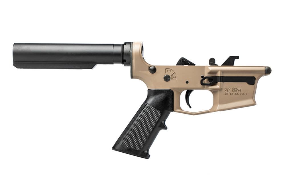 Featured image for “Aero Precision EPC-9 Carbine Complete Lower Receiver, A2 Grip, No Stock - FDE Cerkote”