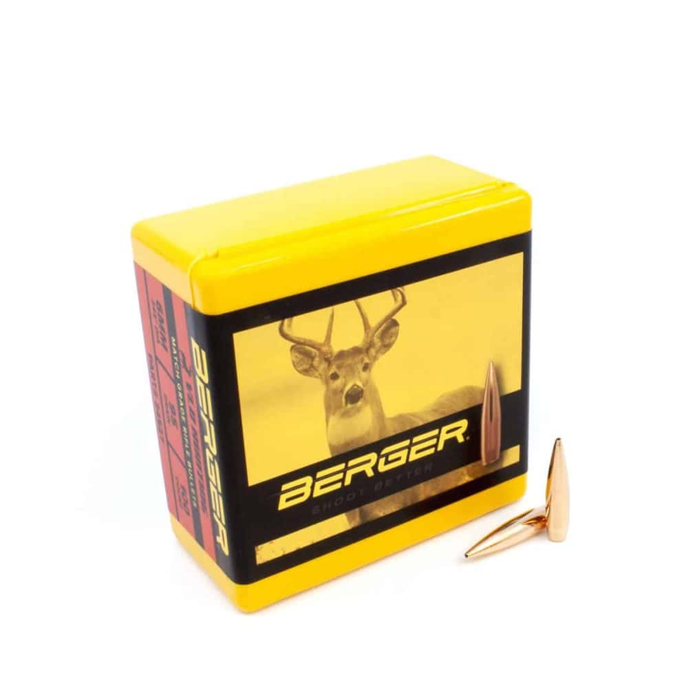 Berger 6mm 95 Grain Very Low Drag (VLD) Hunting Rifle Bullets