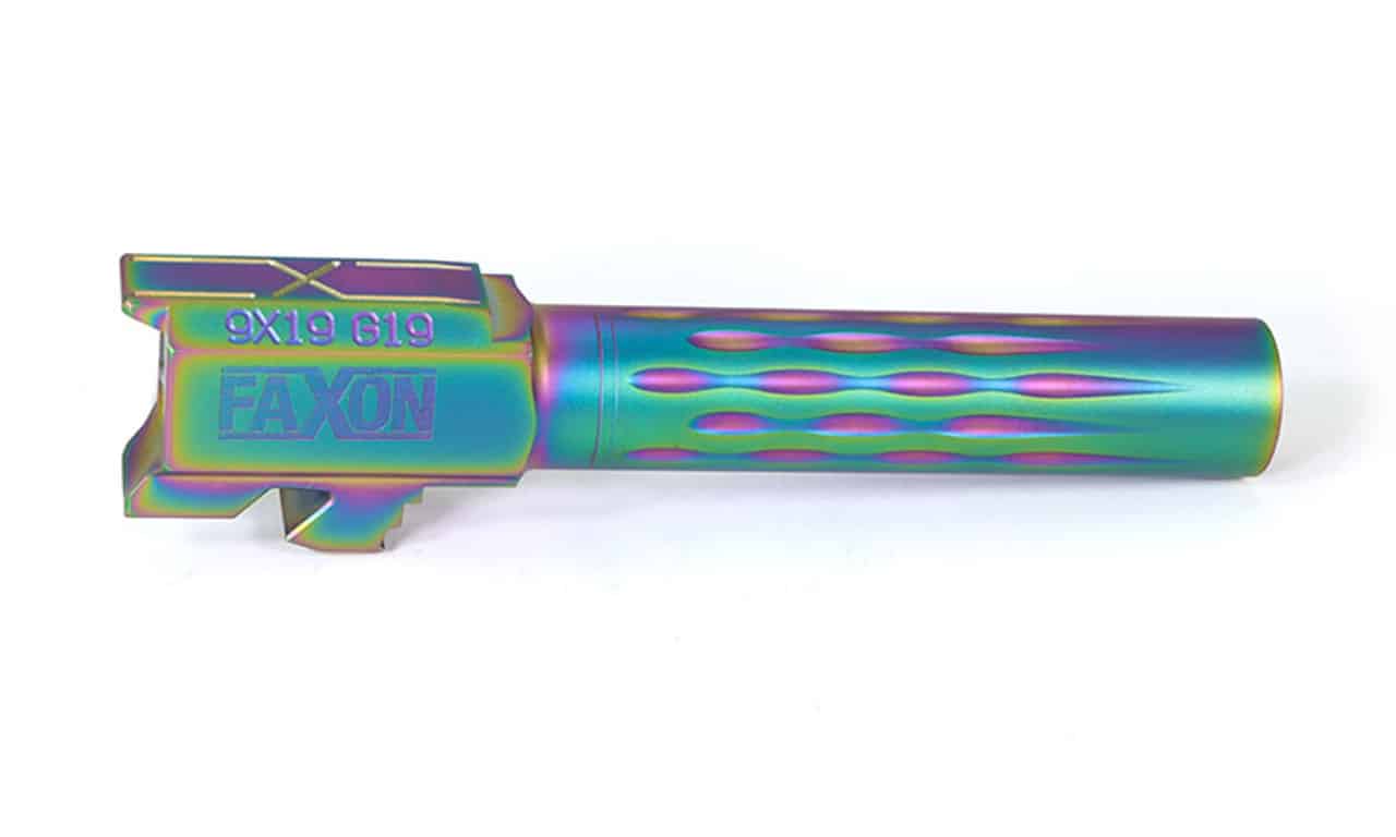 Featured image for “Faxon Flame Fluted Chameleon Barrel For Glock 19”